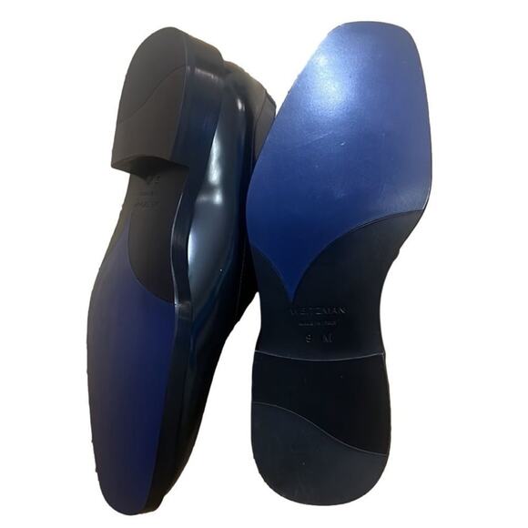 STUART WEITZMAN ROYCE BRUSHED CALFSKIN OXFORD BLACK NWOT LOAFERS SIZE 9M - Picture 7 of 11